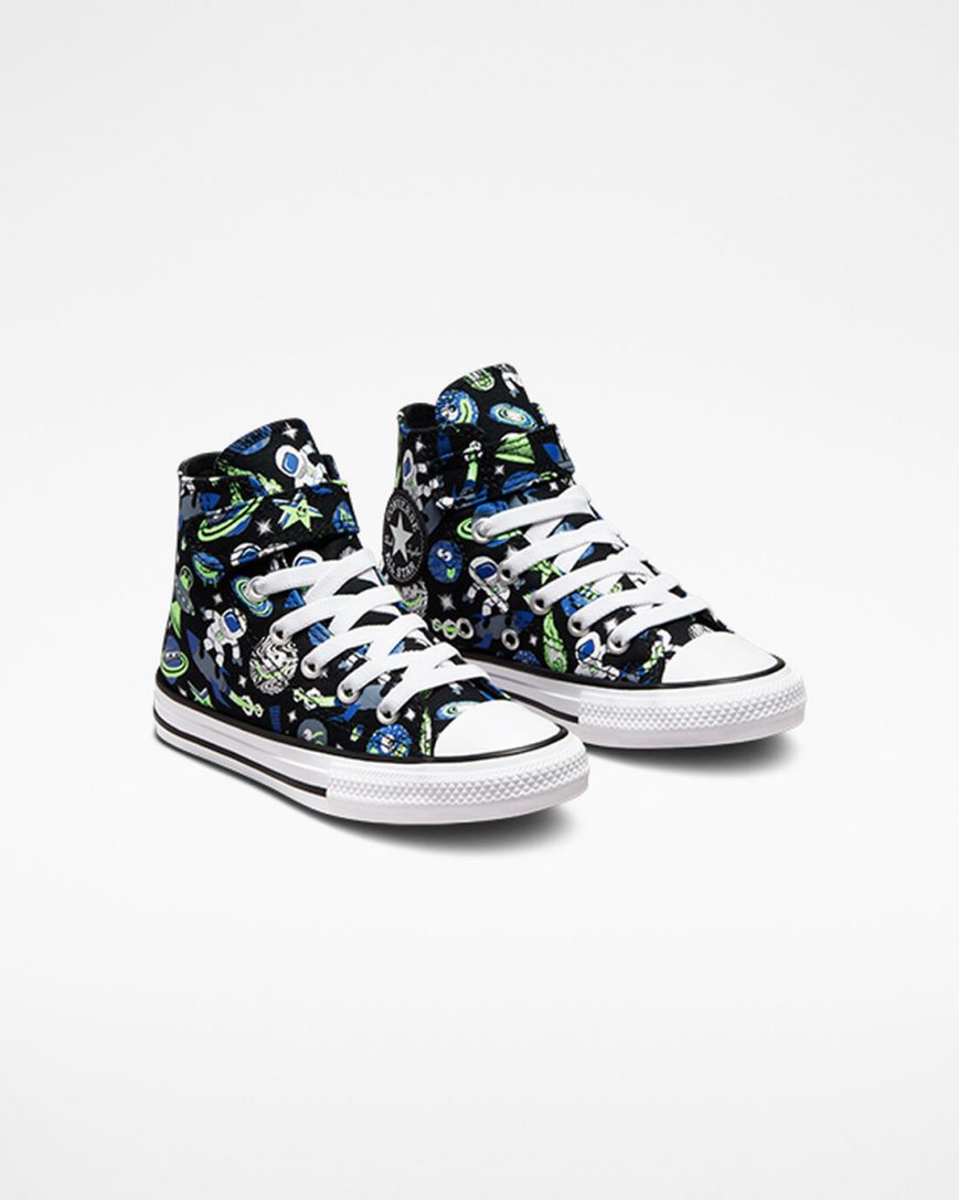 Chlapecké Boty Vysoké Converse Chuck Taylor All Star Easy-On Space Cruiser Černé Blankyt Zelene | CZ JSZN42